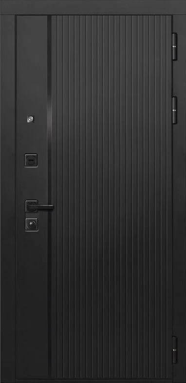 Входная дверь ДвериПРО L-45 СБ-1 (ст. белое, 16мм, капучино) DPRO195857 внешняя сторона