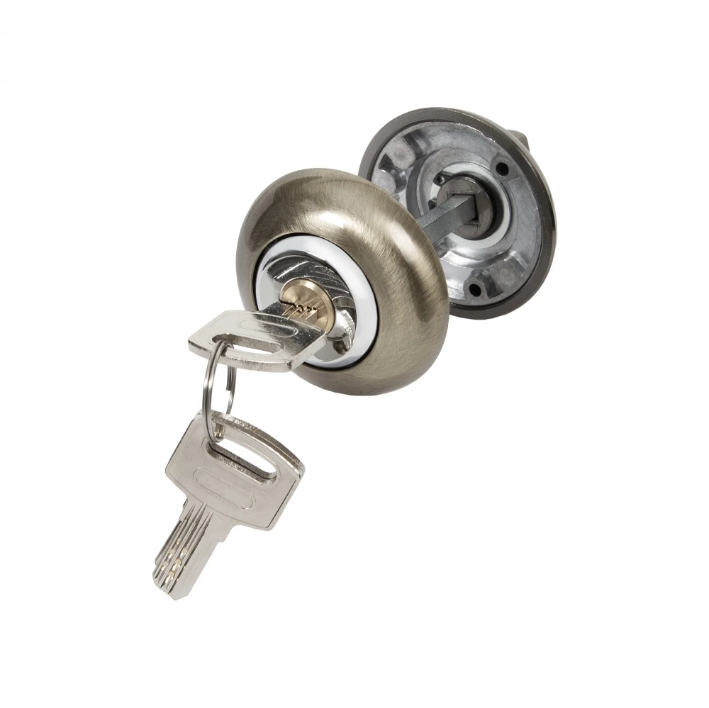 Фото Ручка поворотная с фиксацией ключом BK6.FIX.JR AB-7 бронза