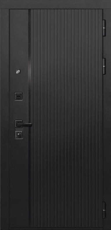 Входная дверь ДвериПРО L-45 ПВХ 10мм Астрод Velutto Grigio DPRO195697 внешняя сторона